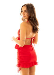 Lola Swim Skirt - Red