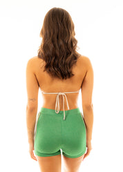 Bella Swim Shorts - Green/Cream