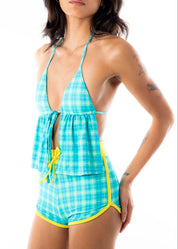 Lola Tankini Top - Summer Plaid