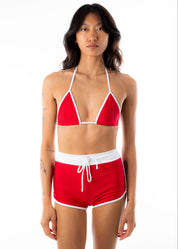 Ziggy Swim Shorts - Red/White
