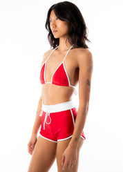 Ziggy Swim Shorts - Red/White