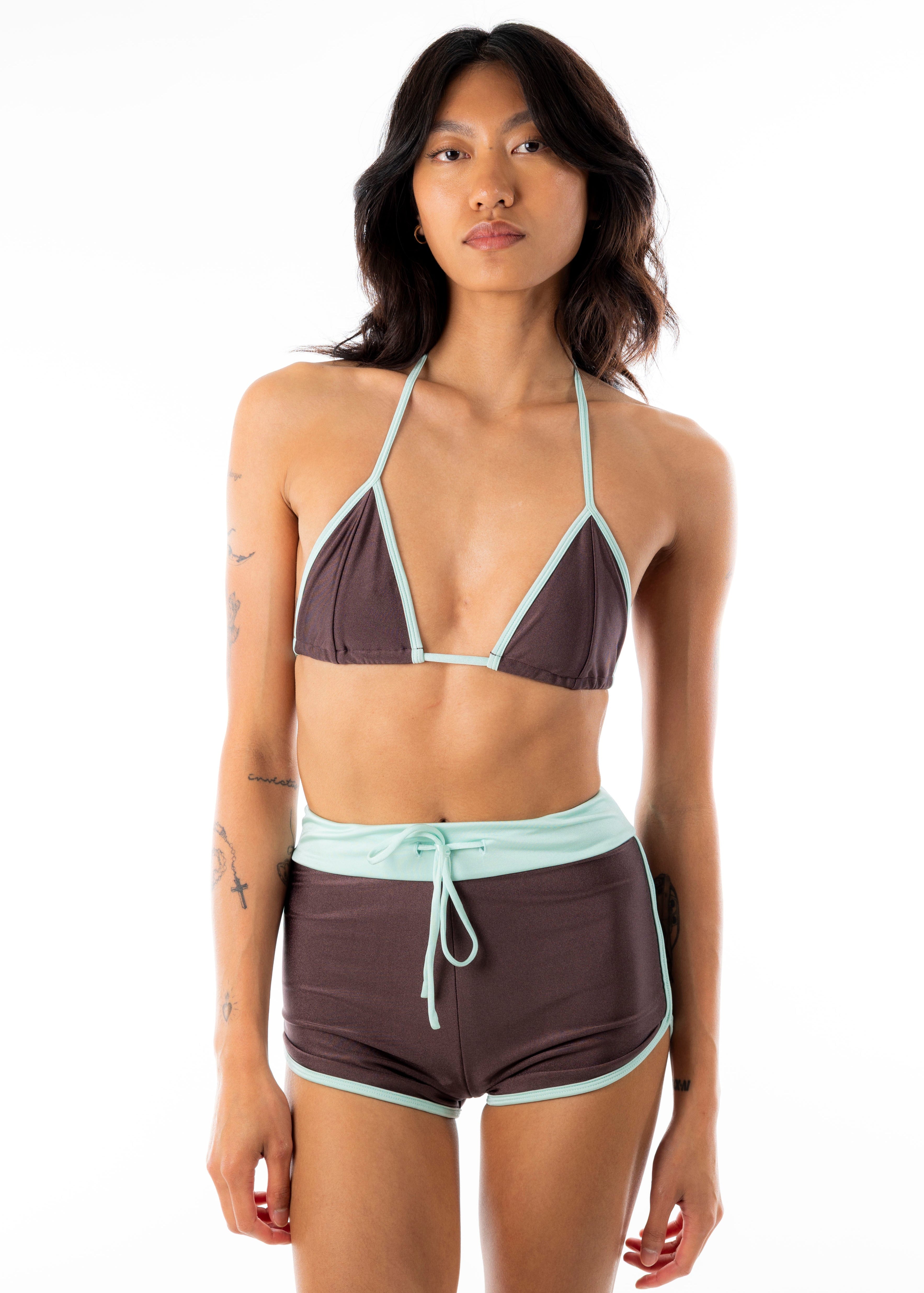 Ziggy Swim Shorts - Espresso/Teal