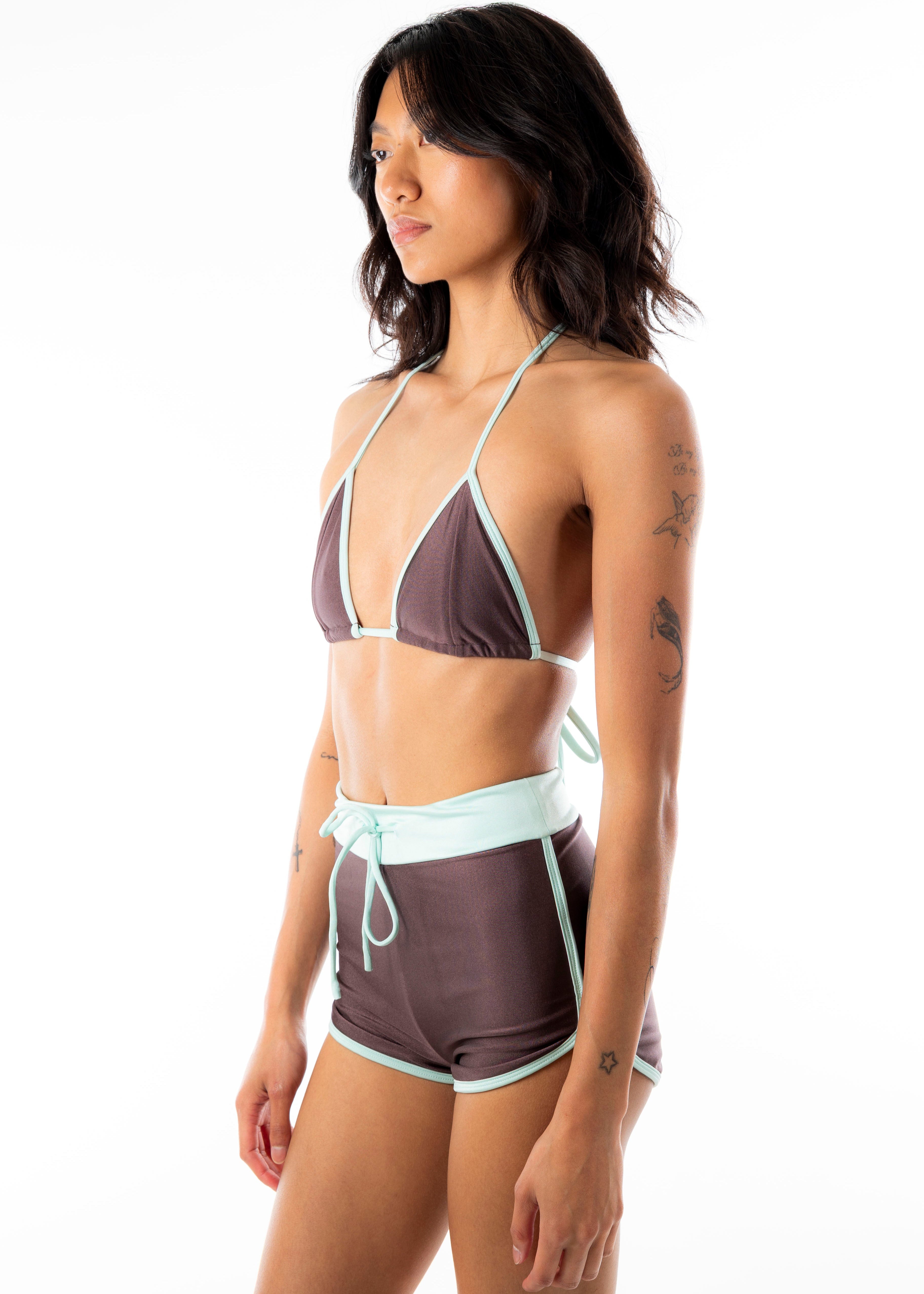 Bella Top - Espresso/Teal