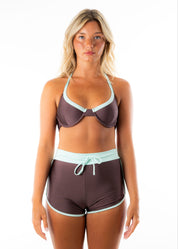 Ziggy Swim Shorts - Espresso/Teal