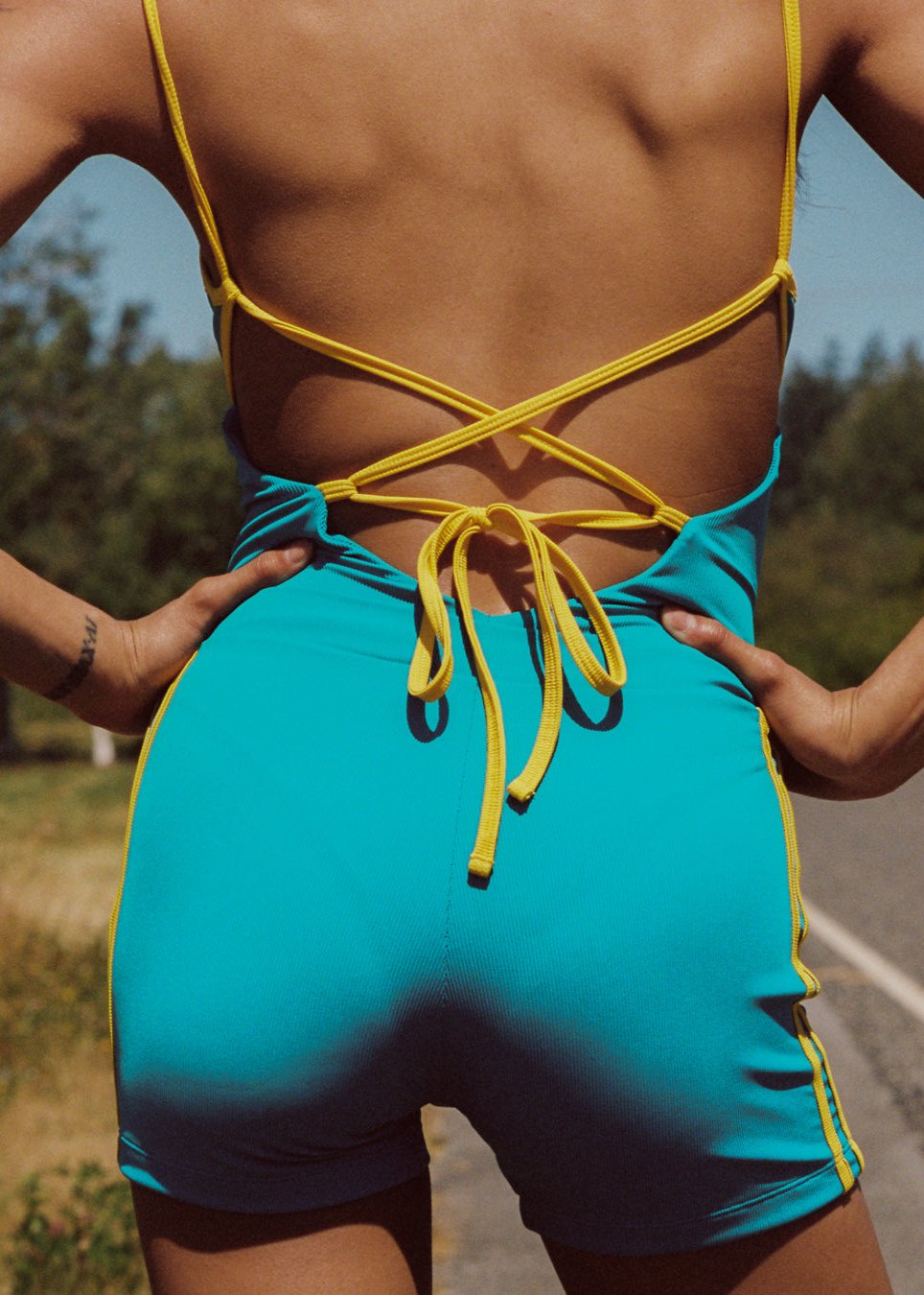 Malia One Piece - Turquoise/Yellow