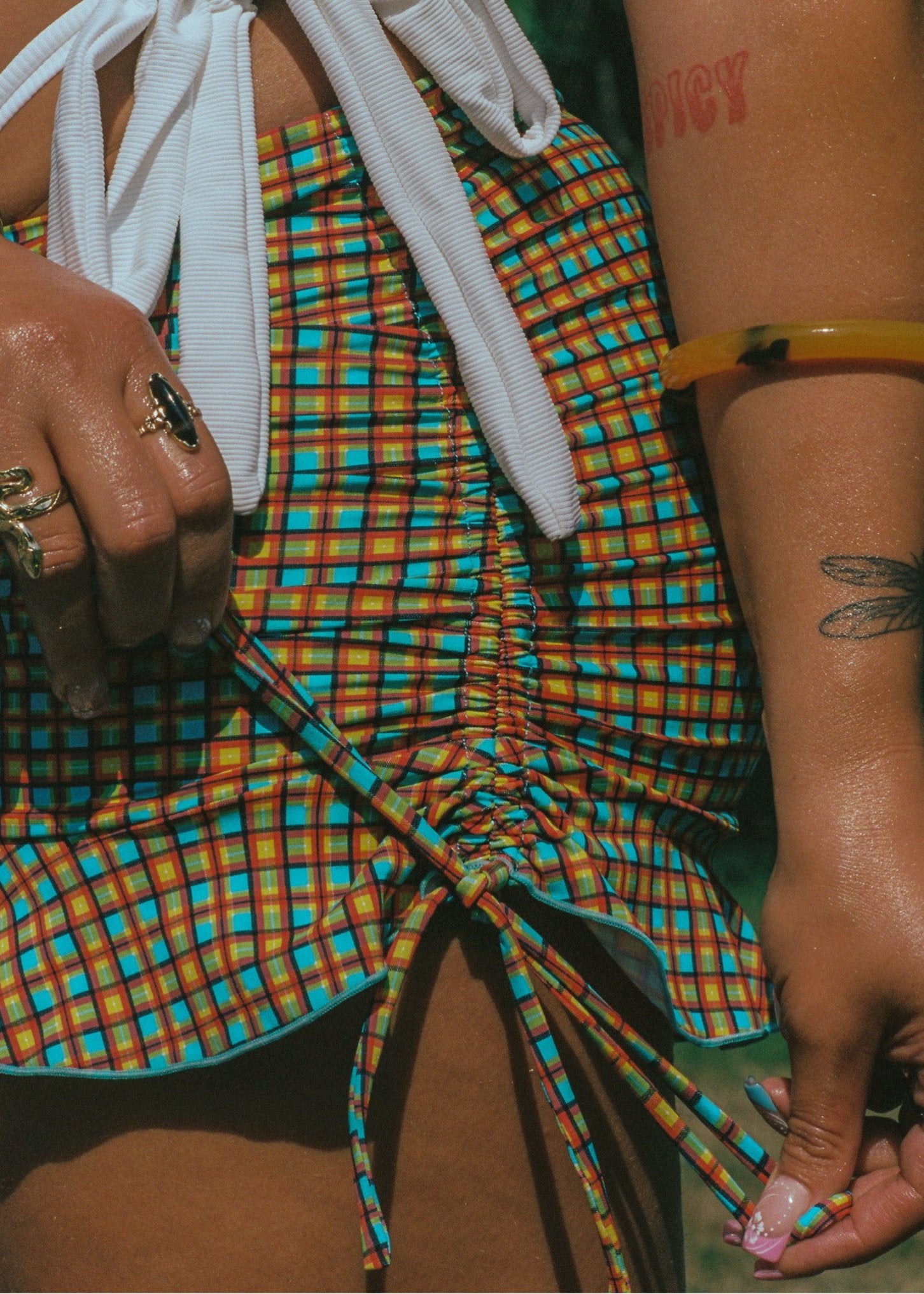 Lola Swim Skirt - Plaid
