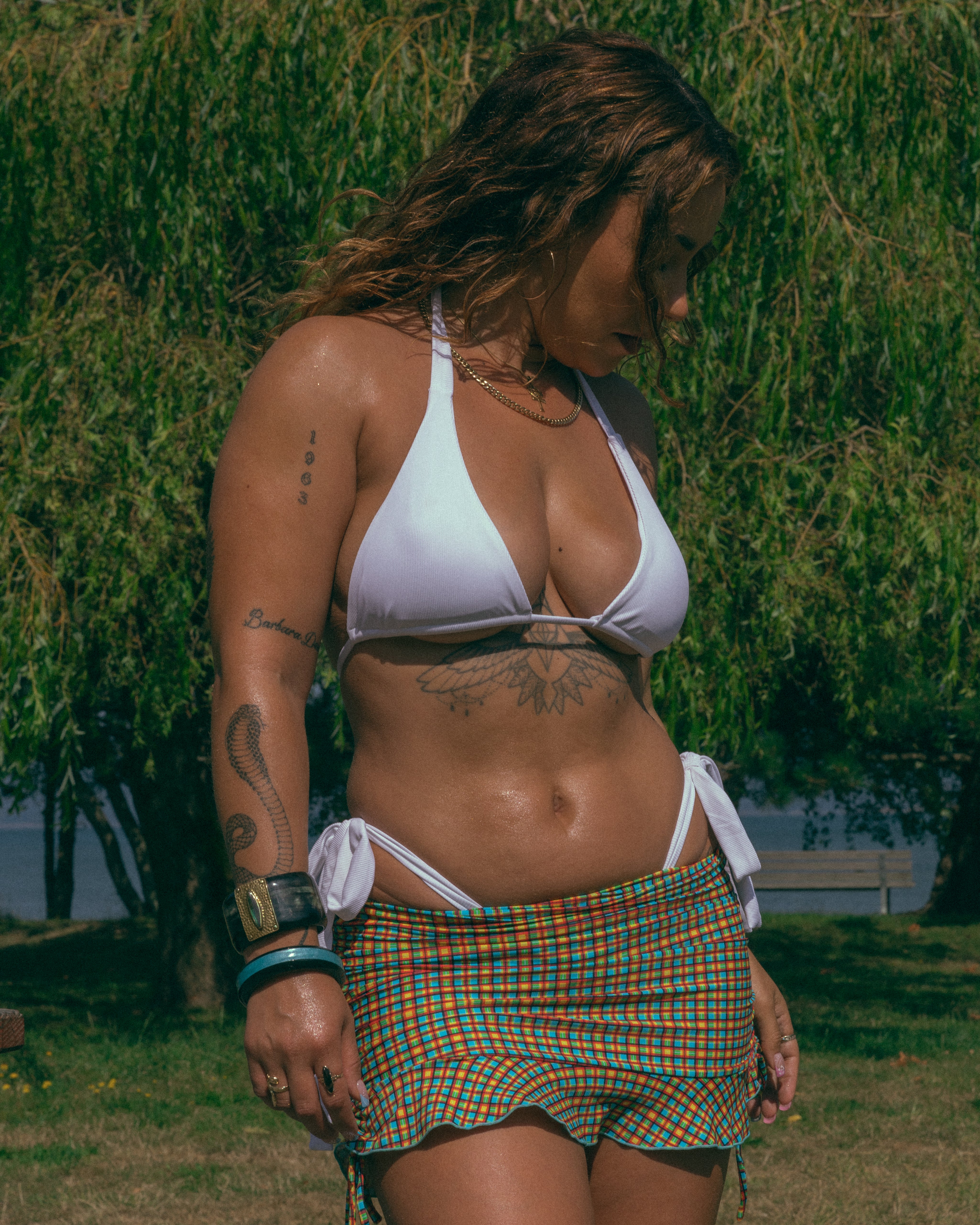 Lola Swim Skirt - Plaid