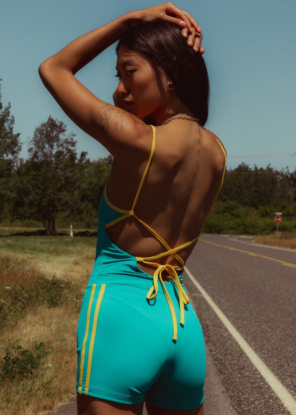 Malia One Piece - Turquoise/Yellow